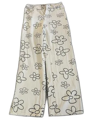 Bailey Rose Floral Print Wide-Leg high waisted Jeans L thumbnail 1