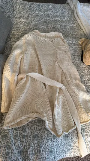 Belted knit cardigan thumbnail 4