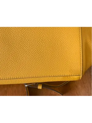 Kate Spade Margaux Saffron Yellow Satchel – Pebbled Leather Crossbody Tote thumbnail 8