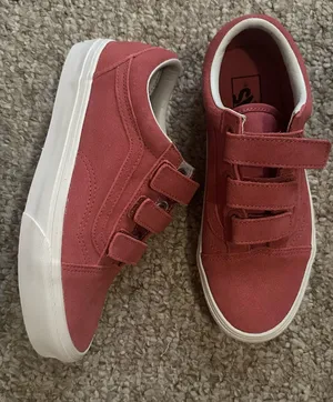 Vans Pink Velcro Sneakers – Casual Low Top Shoes Size 5.5 thumbnail 1