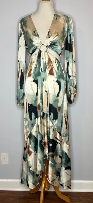 Luxxel - Multicolor Long Sleeve Cut Out Dress thumbnail 1