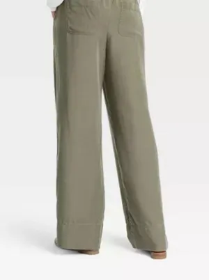 Knox Rose High rise wide leg pants in olive green size XXL fits women's 16-18 New … thumbnail 2