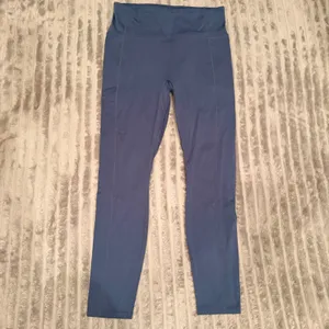 Fabletics Motion365 High Waisted Pocket Leggings Blue‎ Womens Size L 27 Inseam thumbnail 2