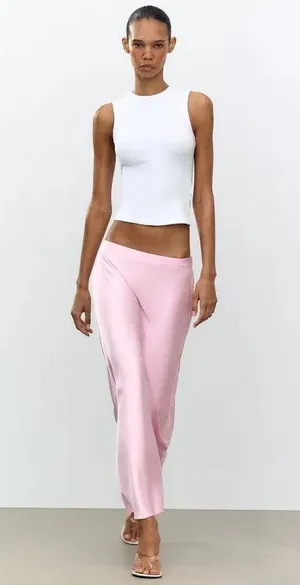 ZARA Satin Midi Skirt thumbnail 1