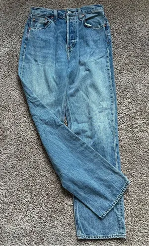 Denim Forum Women's Light Blue Joni High Rise Loose Straight Jeans thumbnail 1