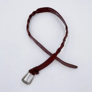 Vintage Y2K The Limited Too Deep Brown Leather Braided Belt Size Small Western thumbnail 9