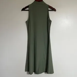 Mudd Womens Olive Green Mock Neck‎ Sleeveless A-Line Stretch Jersey Dress Small thumbnail 6