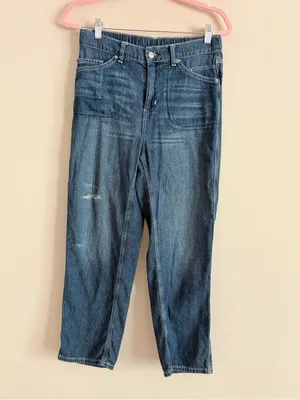 Free People Chloe Baby Barrel Jeans Womens Size Small 100% Cotton OB985403 thumbnail 3
