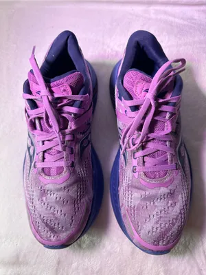 Saucony Women's Pink and Blue Running Shoe - PWRRUN Cushioning thumbnail 4