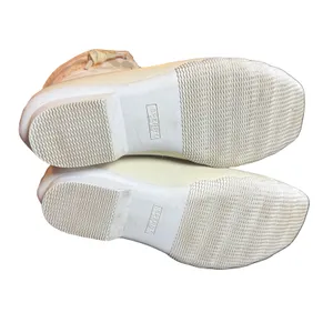 Sperry Saltwater Duck Boots Cream Beige Geometric Textile Womens 8.5 Western Boh thumbnail 3