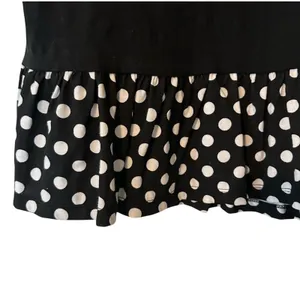 Disney Parks Embroidered Minnie Mouse Black White Polka Dot Tank w Ruffled Hem L thumbnail 3