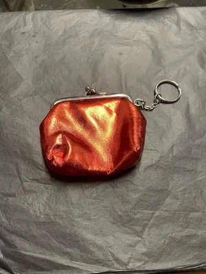 Metallic Red Coin Purse Keychain thumbnail 2