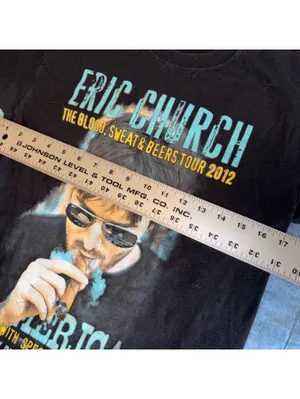Eric Church The Blood, Sweat & Beers Tour 2012 Woman’s S Black T-Shirt Adult S/P thumbnail 6
