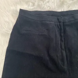 Vintage Express Blues Women's Sz 9/10 Straight Leg Pant Black Faux Suede Stretch thumbnail 5