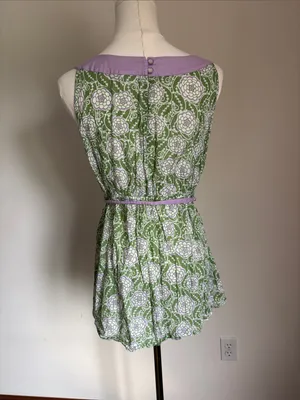 Oh Baby by Motherhood Green and Lilac Floral Maternity Tunic thumbnail 4