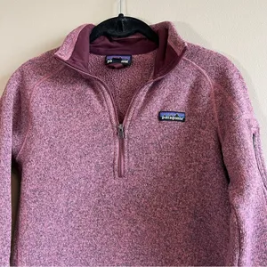 Patagonia Better Sweater Kipi Pink‎ 1/4 Zip Fleece Pullover Women's Small thumbnail 2