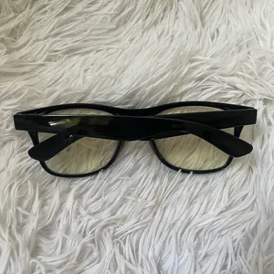 Black frame Trendy hipster Blue light clear glasses thumbnail 3