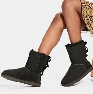 UGG Black Bailey Bow Tie Boots thumbnail 1