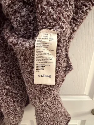 Free People Purple Cowl Neck Oversized BFF Sweater Medium thumbnail 7