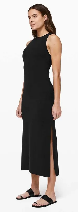 Lululemon Get Going Dress Black Size‎ 10 W1BYPS Racerback Casual Resort Vacation thumbnail 1