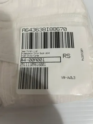 isaac mizrahi live bridgehampton cotton gauze jacket bright white size xl thumbnail 4