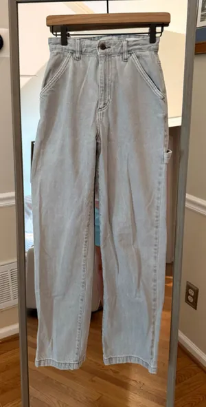Women's Cotton On Grey Carpenter Jeans Size 2 thumbnail 1