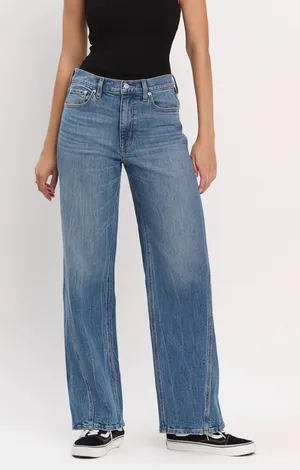 eunina ryder baggy Wide-Leg High-Rise Jeans - Light Blue thumbnail 1