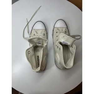 Women's Converse Size 8 Chuck Taylor All Star Hi Snake Skin Woven White Waffle‎ thumbnail 8