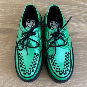 TUK Creepers Viva Mondo Size Mens US4 Womens US6 Green Black thumbnail 5