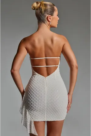 Oh Polly Beautiful Strapless White Dress thumbnail 3
