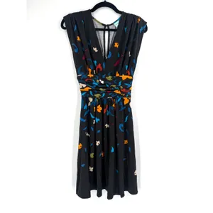 Plenty by Tracy Reese Nikkita Dress Women Small Black Harvest Floral Ruched NWT thumbnail 2