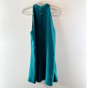 Lovers + Friends Lily Halter Sleeveless Mini Swing Dress Teal Green Medium thumbnail 4
