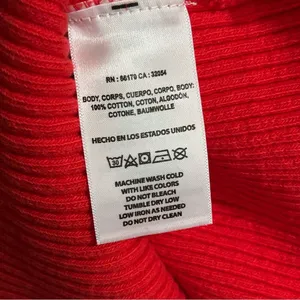 NEW Anthropologie t.la red ribbed halter neck cotton tank top women’s size small thumbnail 8
