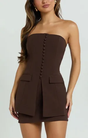 Showpo Two-Piece brown thumbnail 1