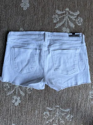 Citizens Of Humanity White Denim Cutoff Shorts thumbnail 4