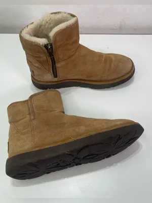 UGG Abree Women's 6 Chestnut Suede Side Zip Mini Boots 1016548 thumbnail 2