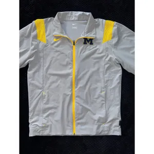 Nike‎ Michigan Wolverines Men's Silver Full-Zip On Field Jacket Size Small thumbnail 2