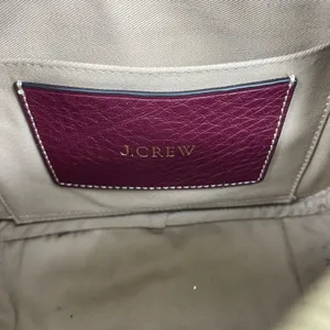 J. Crew Signet Pebble Leather Crossbody Camera Bag Burgundy Red thumbnail 12