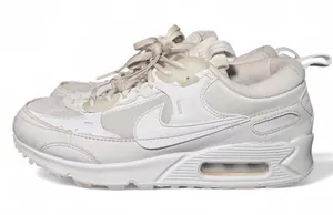 Nike Air Max 90 Futura Triple White Womens Size 8 Sneakers DM9922-101 thumbnail 1