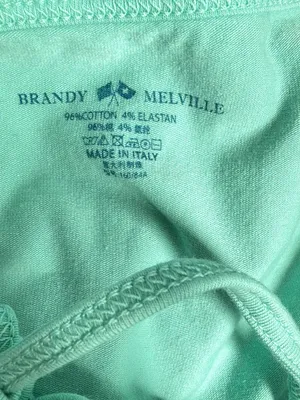Brandy Melville Mint Green Halter Top & Foldover Pants Matching Set thumbnail 5