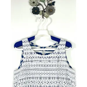 Postmark Anthropologie Tank Top Size Small Swing Trapeze Cropped Lace Layered thumbnail 4