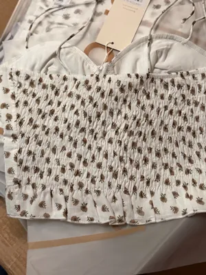 NWT Vintage Inspired Y2K Floral Print Corset Crop Top XS thumbnail 2