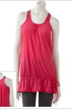 NWT Tek Gear Shirred Performance Yoga Tank, XL thumbnail 2
