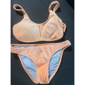 PILY Q Textured Two Piece Papaya Bikini Set w Padded Bust Size Medium PQ SWIM thumbnail 2