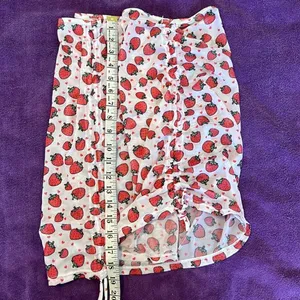 Size 4XL 3 piece strawberry print bikini top bottom coverup EUC thumbnail 14