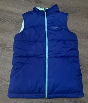 Columbia Royal Blue Baby Blue Polkadot Insulated Reversible Vest thumbnail 1