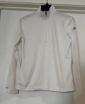 Eastern Mountain Sports White Quarter-Zip Long Sleeve Top thumbnail 1