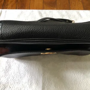 Michael Kors Black Shoulder Bag with Gold Accents thumbnail 4