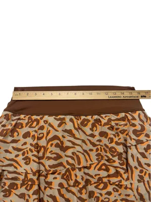 Aerie Brown and Tan Animal Print Tiered Skirt thumbnail 6
