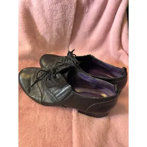 Hotter Somerset Black Leather Wingtip Brogue Oxford Shoes Womens 7.5 UK‎ 5.5 thumbnail 3